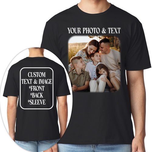 Custom Photo T-Shirt Personalized Picture Shirt Full Color Print