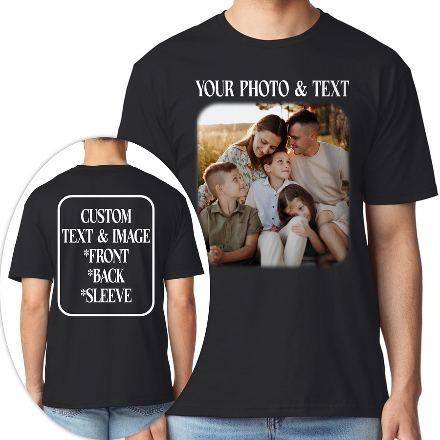 Custom Photo T-Shirt Personalized Picture Shirt Full Color Print