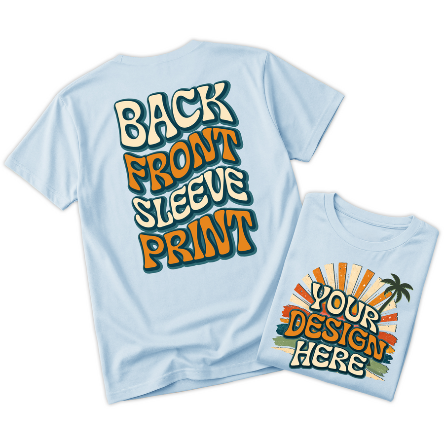 Custom Design T-Shirt Full Color Print Soft Fabric Fast Shipping