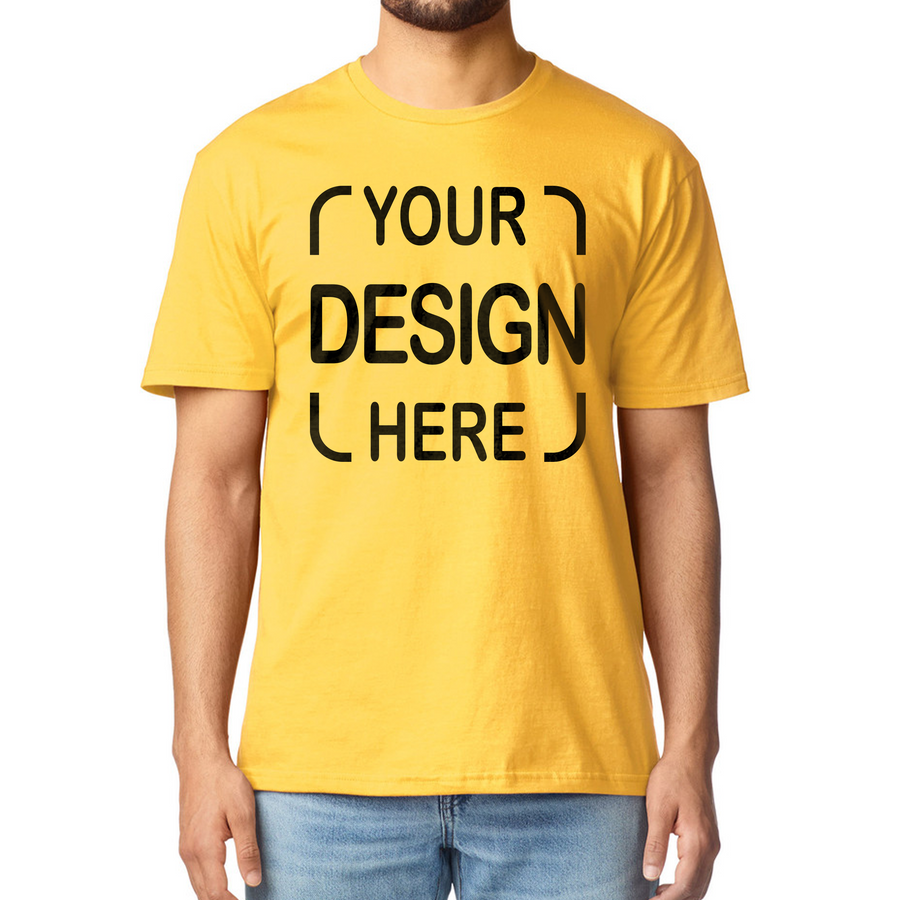 Custom Gildan® Softstyle Adult T-Shirt 64000 & 64000CVC with Full-Color DTF Print