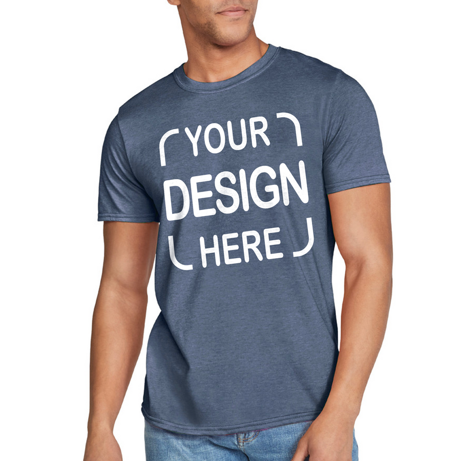Custom Gildan® Softstyle Adult T-Shirt 64000 & 64000CVC with Full-Color DTF Print