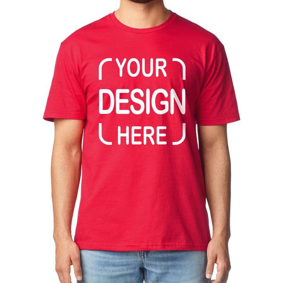 Custom Gildan® Softstyle Adult T-Shirt 64000 & 64000CVC with Full-Color DTF Print
