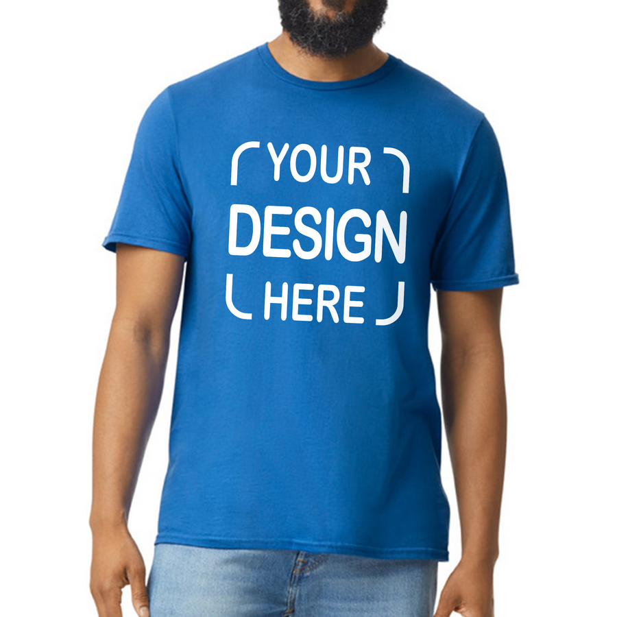 Custom Gildan® Softstyle Adult T-Shirt 64000 & 64000CVC with Full-Color DTF Print