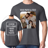 Custom Photo T-Shirt Personalized Picture Shirt Full Color Print