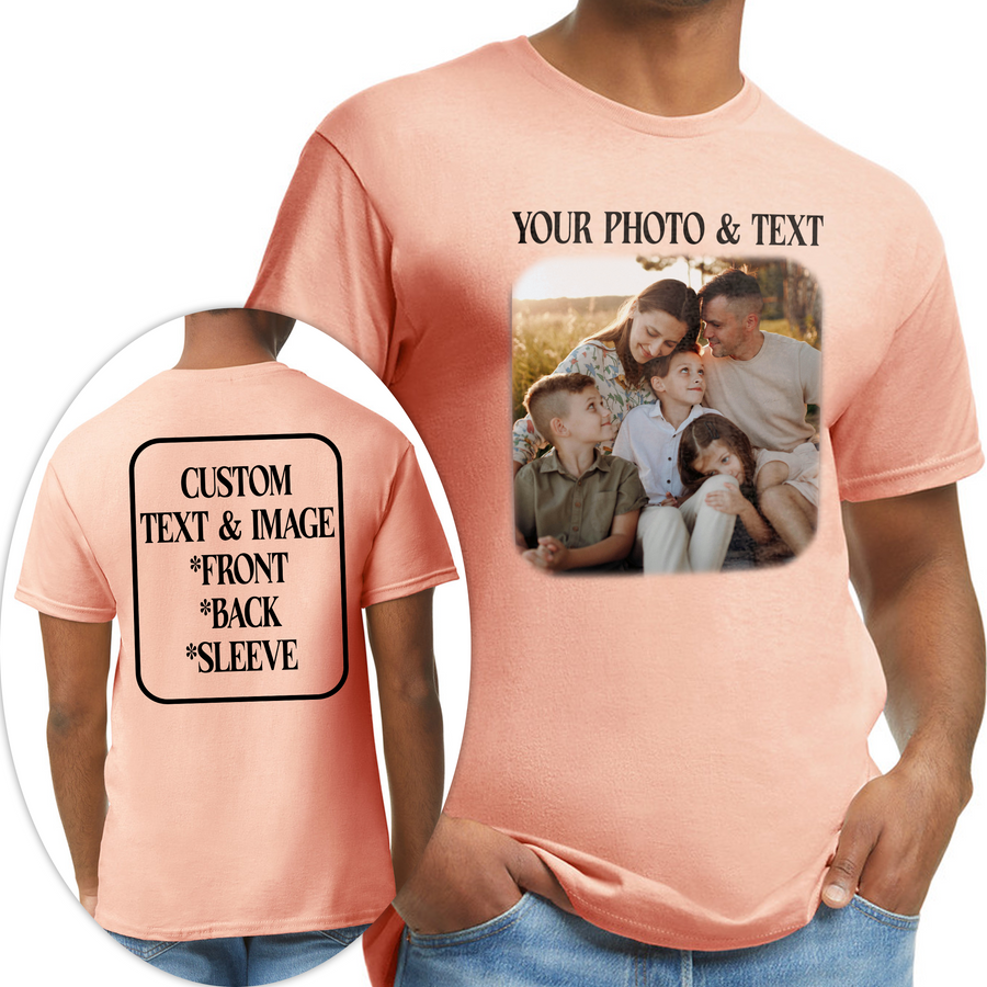 Custom Photo T-Shirt Personalized Picture Shirt Full Color Print