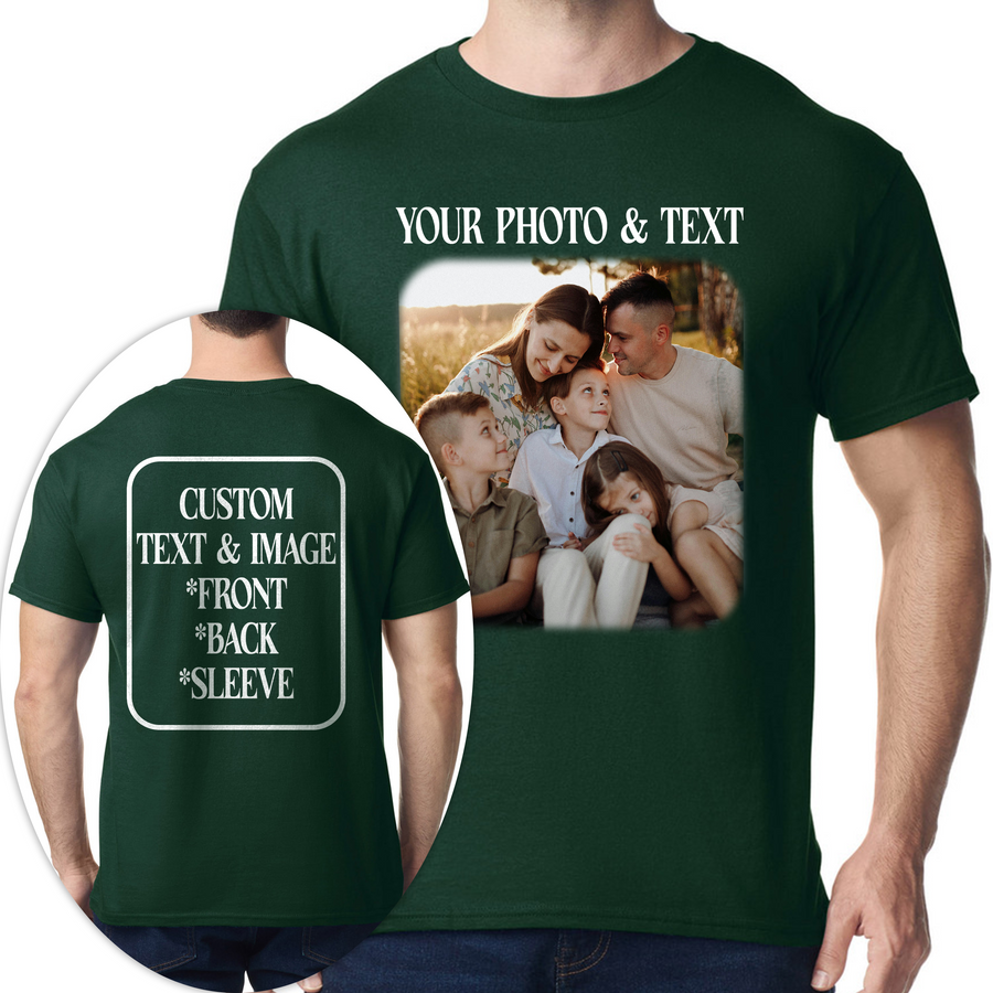 Custom Photo T-Shirt Personalized Picture Shirt Full Color Print