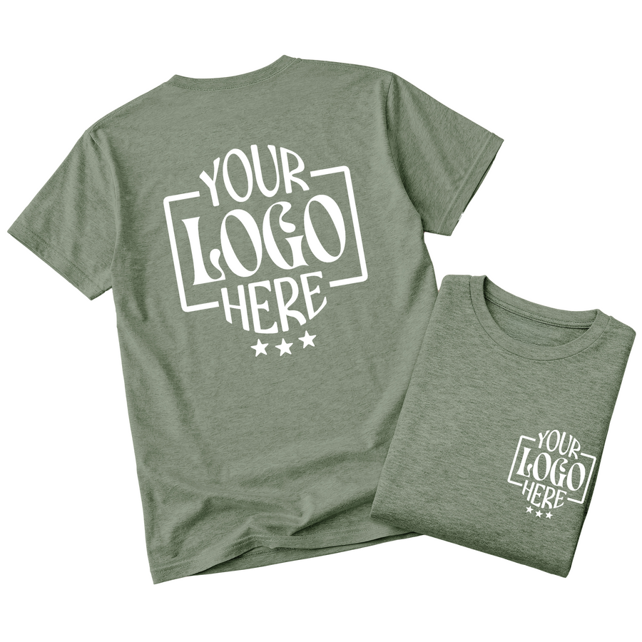 Custom Logo T-Shirt Full Color Print Soft Fabric Fast Shipping