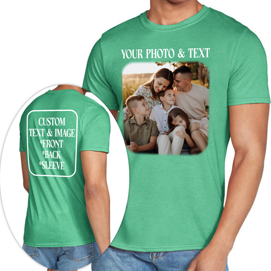 Custom Photo T-Shirt Personalized Picture Shirt Full Color Print