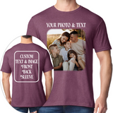 Custom Photo T-Shirt Personalized Picture Shirt Full Color Print