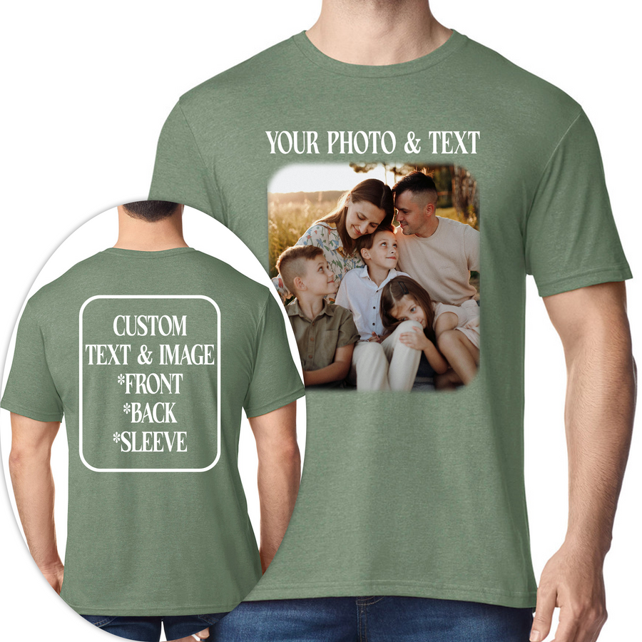 Custom Photo T-Shirt Personalized Picture Shirt Full Color Print