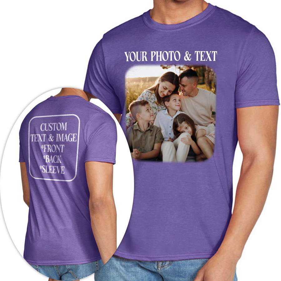 Custom Photo T-Shirt Personalized Picture Shirt Full Color Print