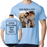 Custom Photo T-Shirt Personalized Picture Shirt Full Color Print