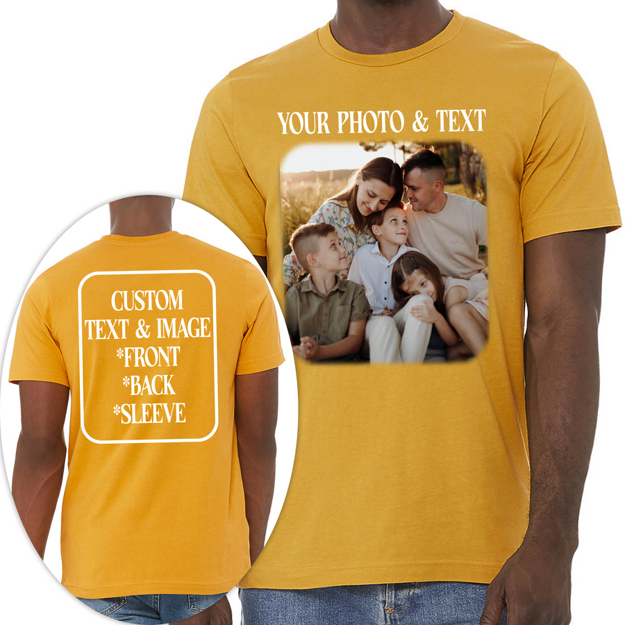 Custom Photo T-Shirt Personalized Picture Shirt Full Color Print