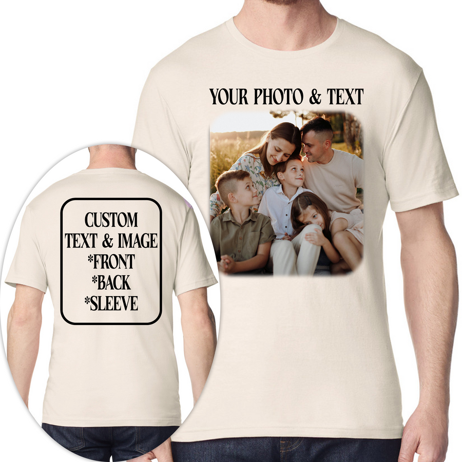 Custom Photo T-Shirt Personalized Picture Shirt Full Color Print