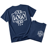 Custom Logo T-Shirt Full Color Print Soft Fabric Fast Shipping