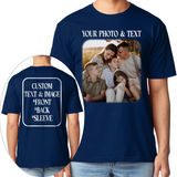 Custom Photo T-Shirt Personalized Picture Shirt Full Color Print