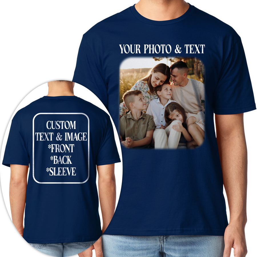 Custom Photo T-Shirt Personalized Picture Shirt Full Color Print