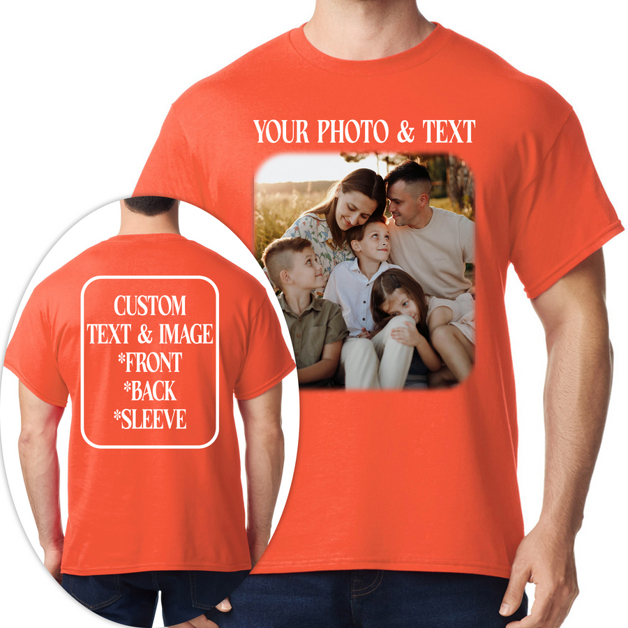 Custom Photo T-Shirt Personalized Picture Shirt Full Color Print