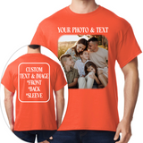 Custom Photo T-Shirt Personalized Picture Shirt Full Color Print