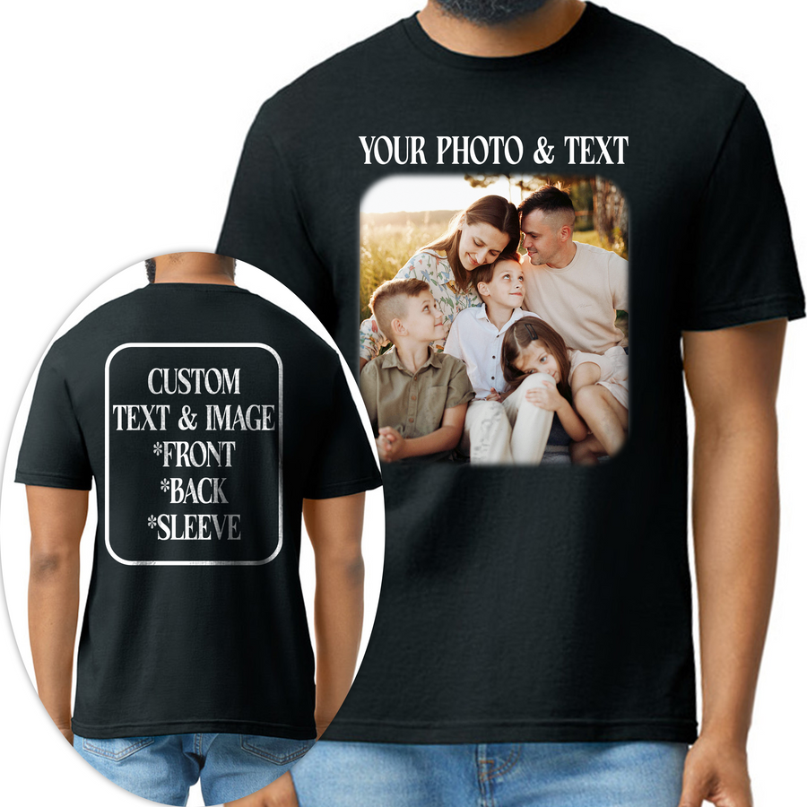Custom Photo T-Shirt Personalized Picture Shirt Full Color Print