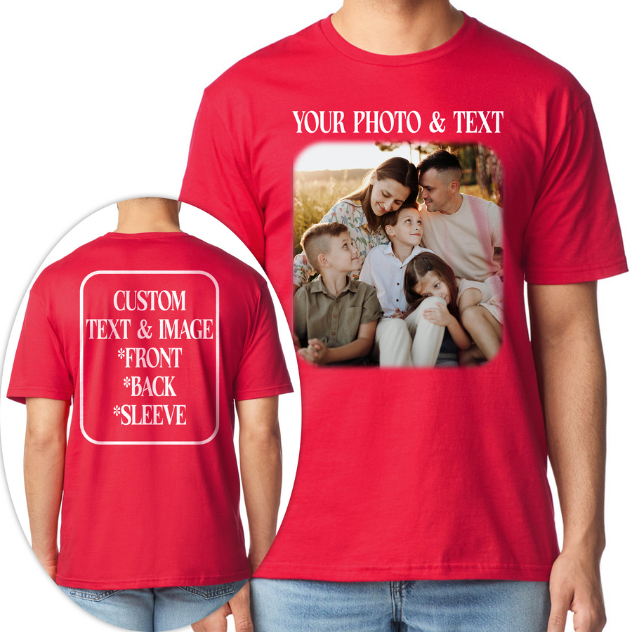 Custom Photo T-Shirt Personalized Picture Shirt Full Color Print