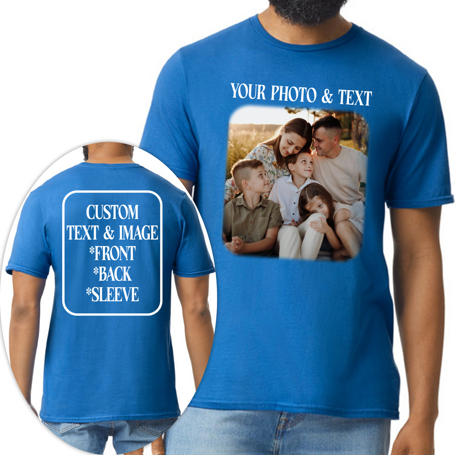Custom Photo T-Shirt Personalized Picture Shirt Full Color Print