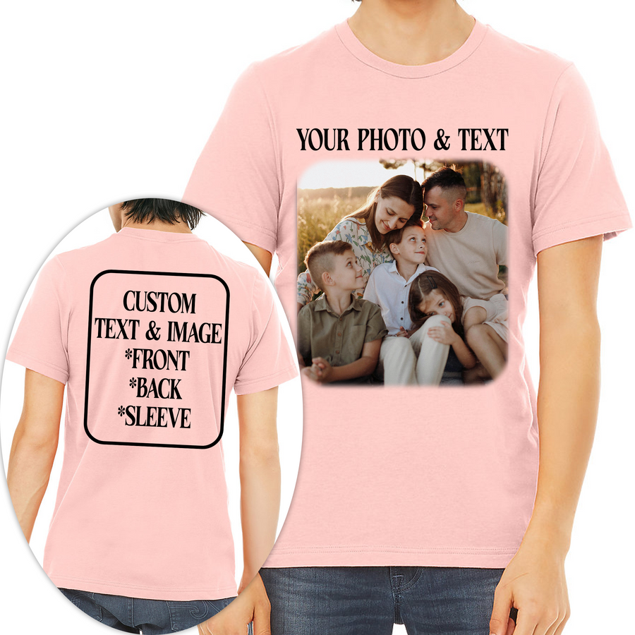 Custom Photo T-Shirt Personalized Picture Shirt Full Color Print