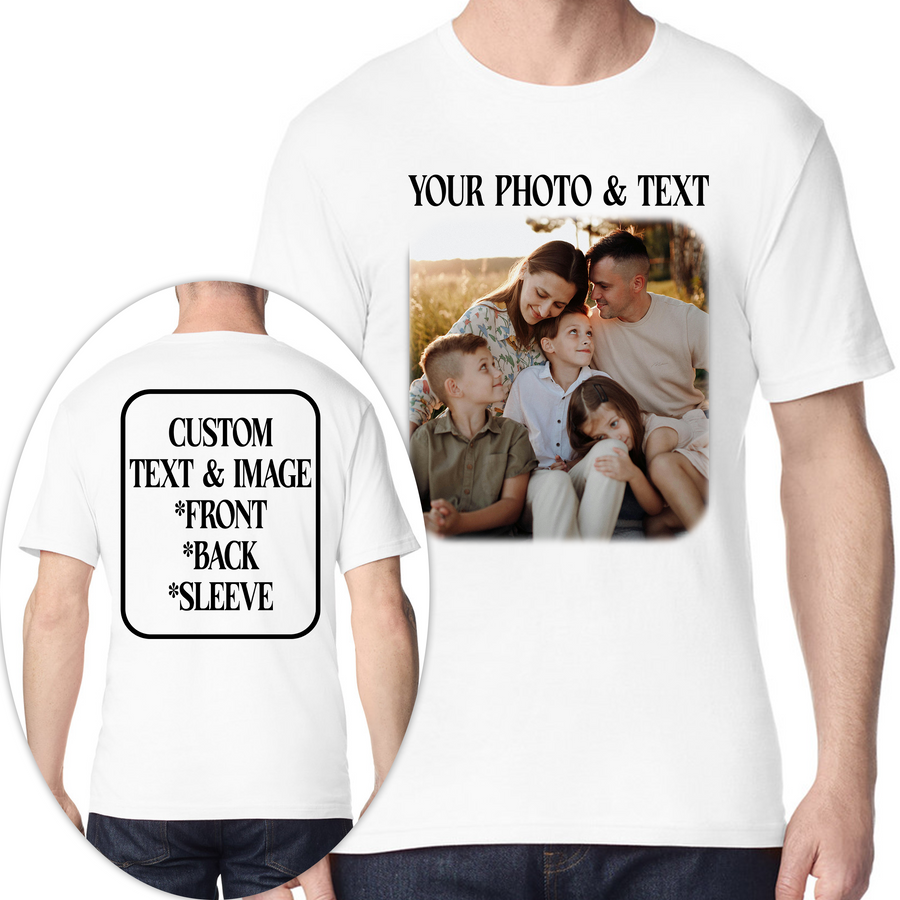 Custom Photo T-Shirt Personalized Picture Shirt Full Color Print