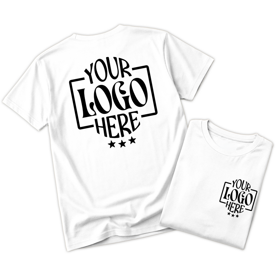 Custom Logo T-Shirt Full Color Print Soft Fabric Fast Shipping