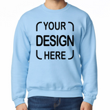 Custom Gildan® Crewneck Sweatshirt 18000  with Full-Color DTF Print