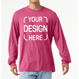 Custom Bella+Canvas®  Unisex Jersey Long Sleeve T-Shirt 3501 with Full-Color DTF Print