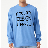 Custom Bella+Canvas®  Unisex Jersey Long Sleeve T-Shirt 3501 with Full-Color DTF Print