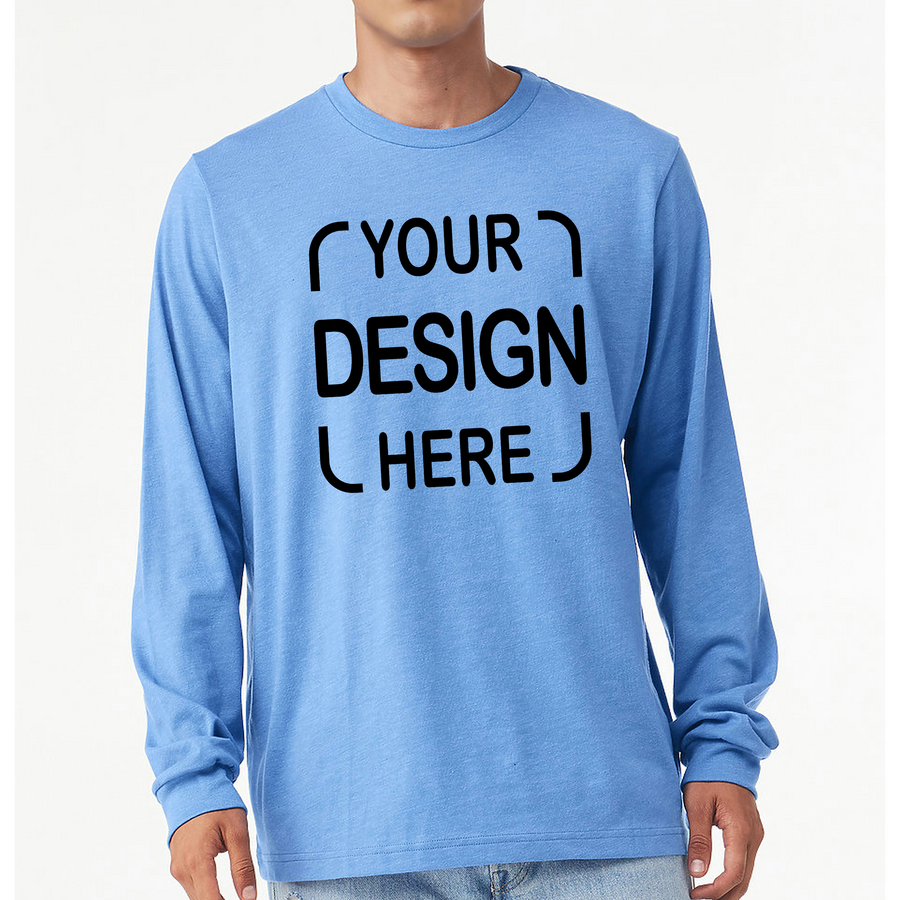 Custom Bella+Canvas®  Unisex Jersey Long Sleeve T-Shirt 3501 with Full-Color DTF Print