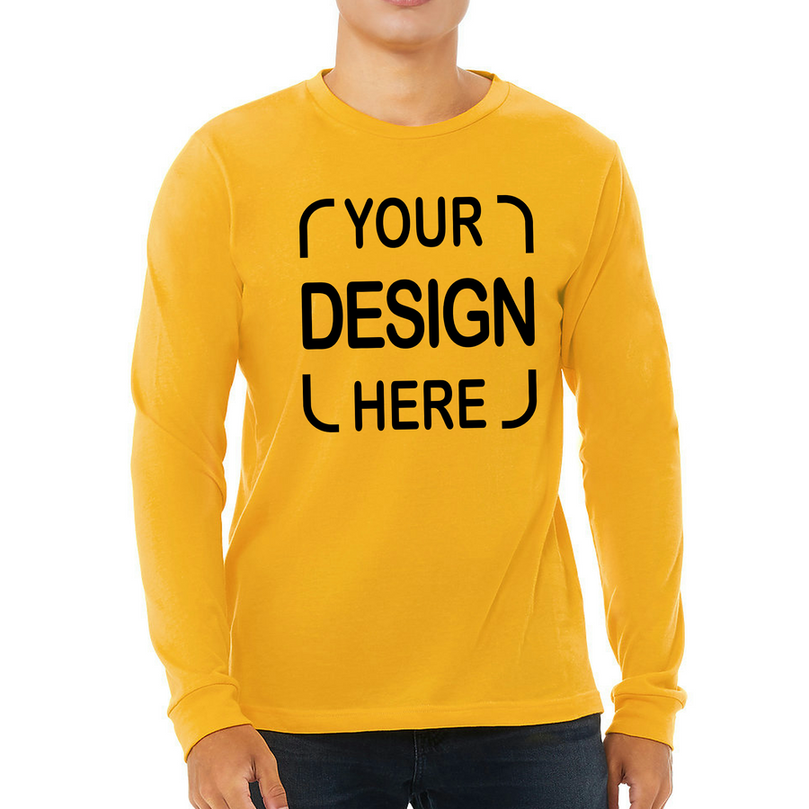 Custom Bella+Canvas®  Unisex Jersey Long Sleeve T-Shirt 3501 with Full-Color DTF Print