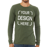 Custom Bella+Canvas®  Unisex Jersey Long Sleeve T-Shirt 3501 with Full-Color DTF Print