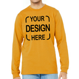 Custom Bella+Canvas®  Unisex Jersey Long Sleeve T-Shirt 3501 with Full-Color DTF Print