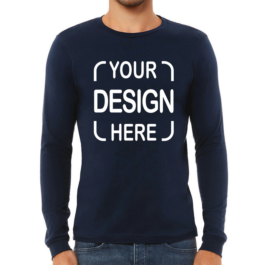 Custom Bella+Canvas®  Unisex Jersey Long Sleeve T-Shirt 3501 with Full-Color DTF Print