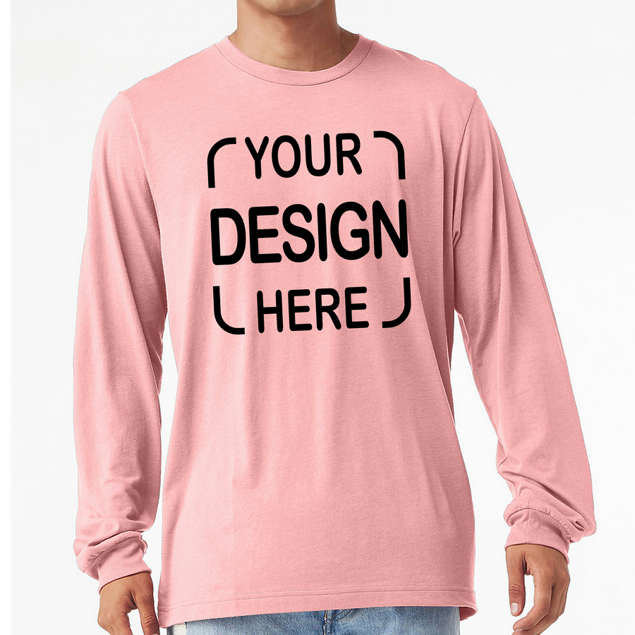Custom Bella+Canvas®  Unisex Jersey Long Sleeve T-Shirt 3501 with Full-Color DTF Print