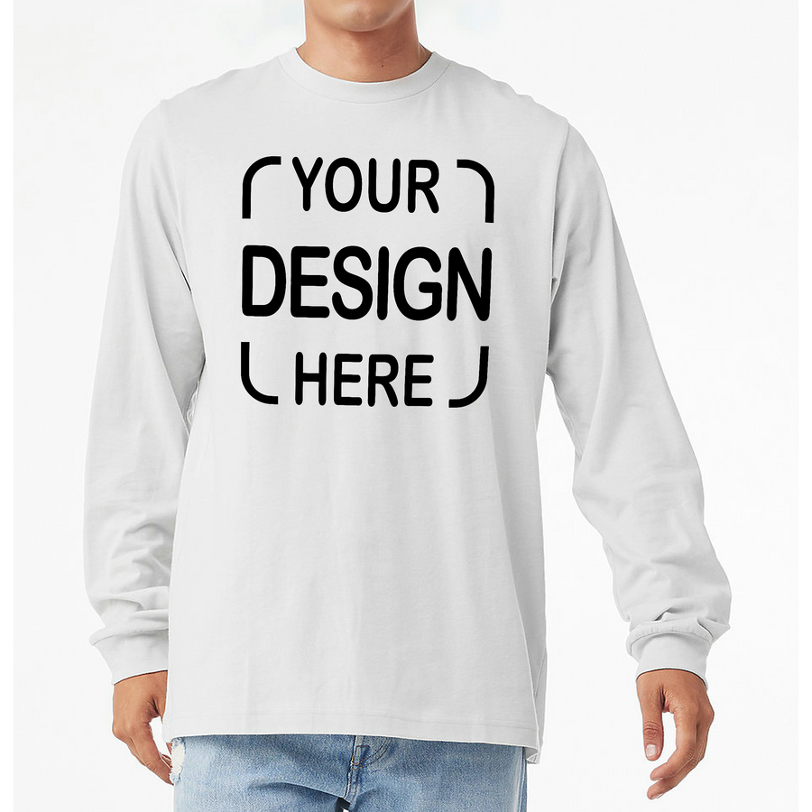 Custom Bella+Canvas®  Unisex Jersey Long Sleeve T-Shirt 3501 with Full-Color DTF Print