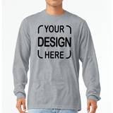 Custom Bella+Canvas®  Unisex Jersey Long Sleeve T-Shirt 3501 with Full-Color DTF Print