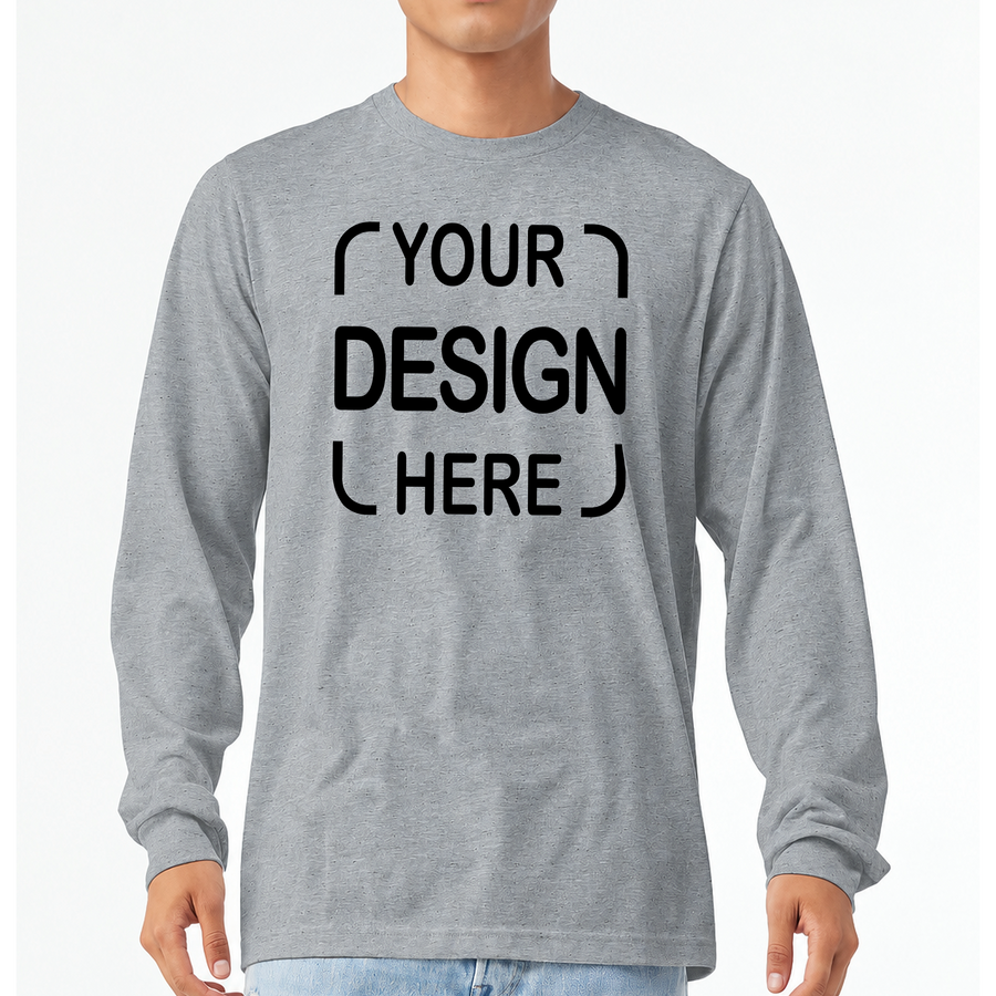 Custom Bella+Canvas®  Unisex Jersey Long Sleeve T-Shirt 3501 with Full-Color DTF Print