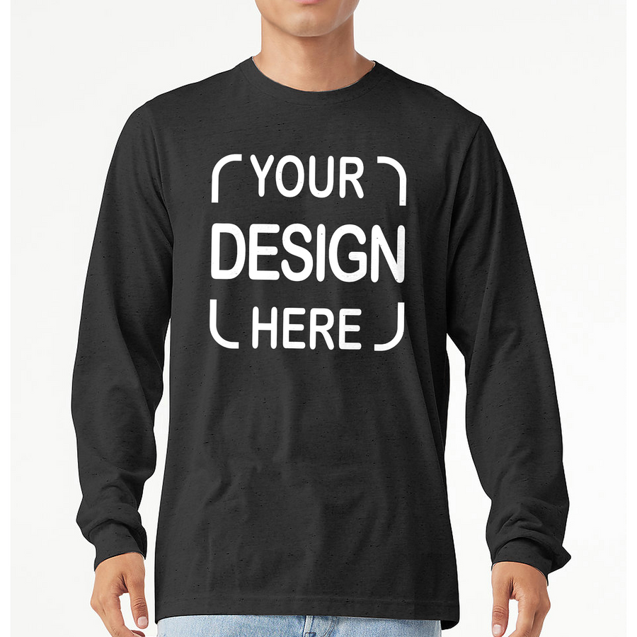 Custom Bella+Canvas®  Unisex Jersey Long Sleeve T-Shirt 3501 with Full-Color DTF Print