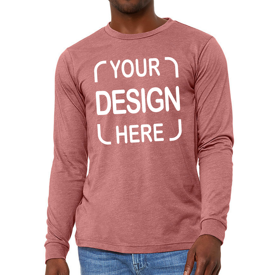 Custom Bella+Canvas®  Unisex Jersey Long Sleeve T-Shirt 3501 with Full-Color DTF Print