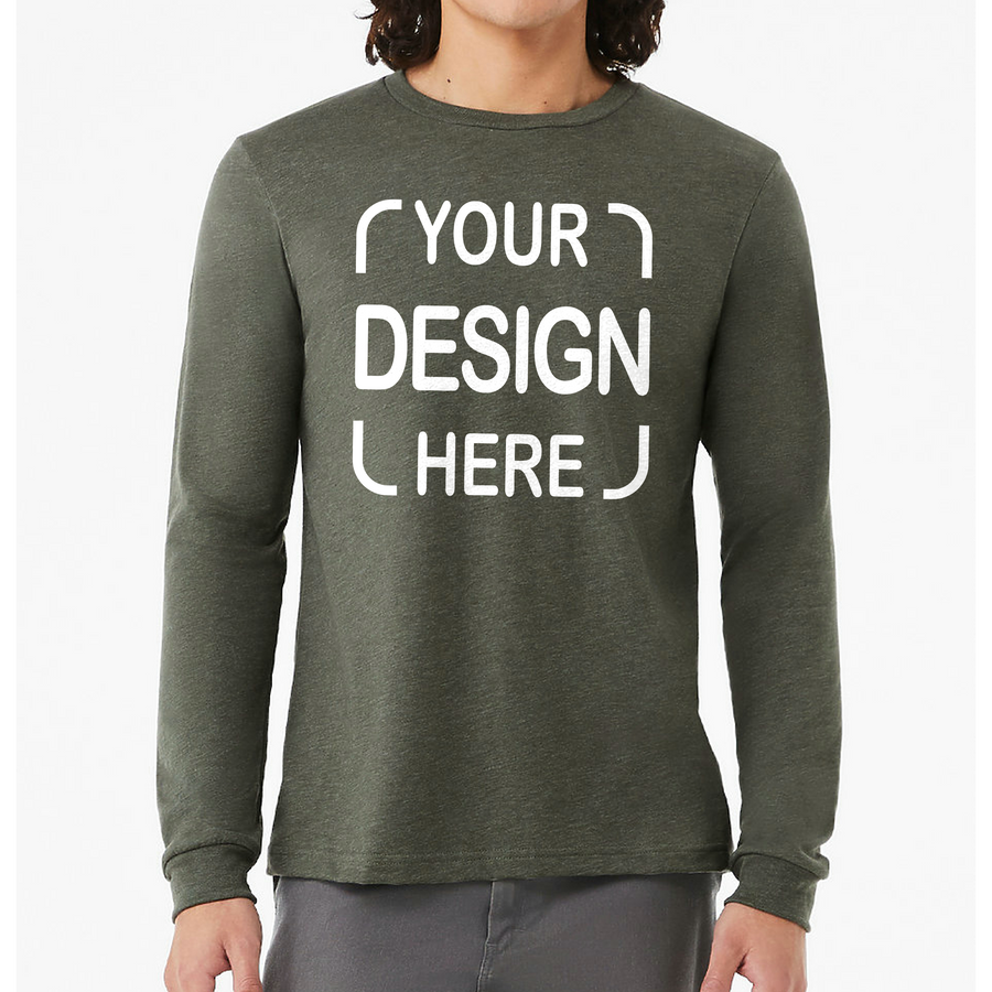 Custom Bella+Canvas®  Unisex Jersey Long Sleeve T-Shirt 3501 with Full-Color DTF Print