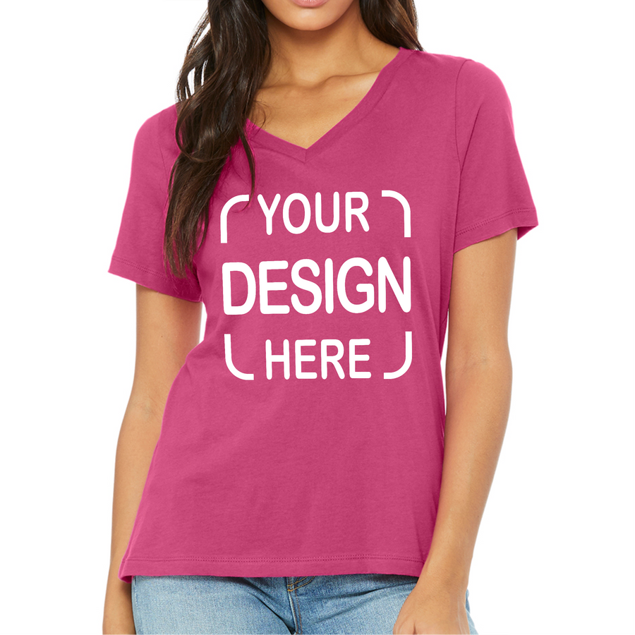 Custom Bella+Canvas® Women's Relaxed V-Neck T-Shirt 6405 & 6405CVC