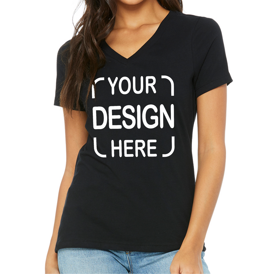 Custom Bella+Canvas® Women's Relaxed V-Neck T-Shirt 6405 & 6405CVC
