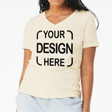 Custom Bella+Canvas® Women's Relaxed V-Neck T-Shirt 6405 & 6405CVC