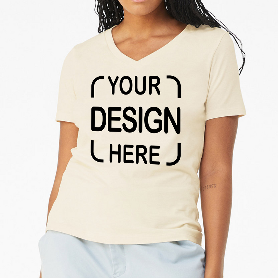 Custom Bella+Canvas® Women's Relaxed V-Neck T-Shirt 6405 & 6405CVC