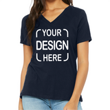 Custom Bella+Canvas® Women's Relaxed V-Neck T-Shirt 6405 & 6405CVC