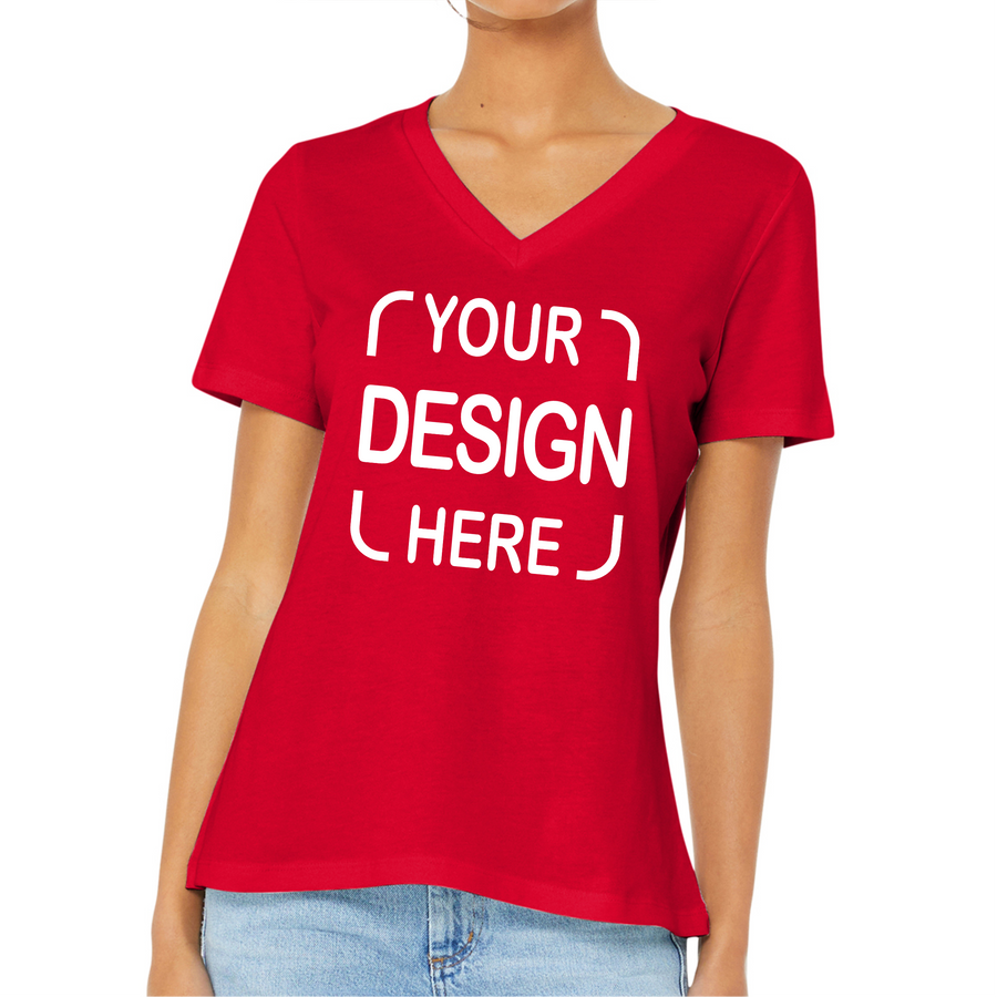 Custom Bella+Canvas® Women's Relaxed V-Neck T-Shirt 6405 & 6405CVC